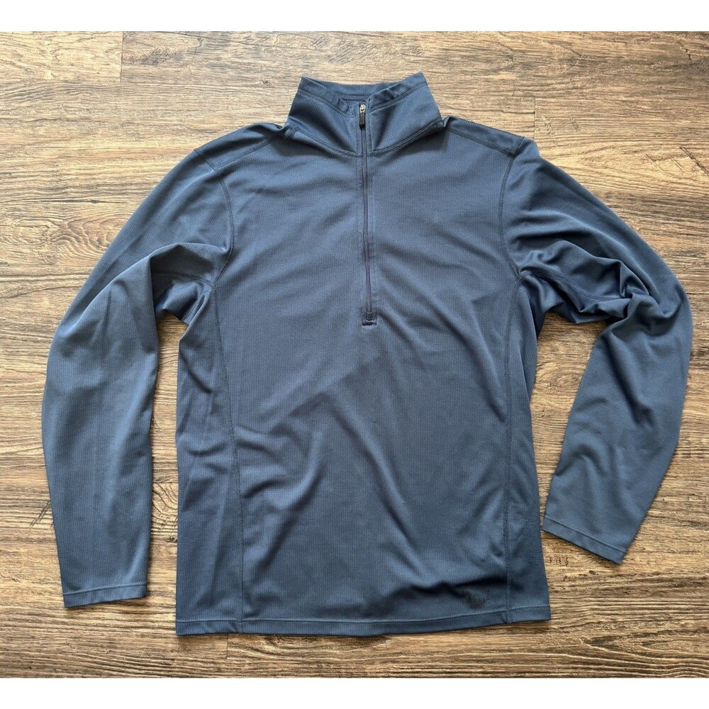 REI Men's Navy Long Sleeve 1/4 Zip Pullover Athletic Top Small